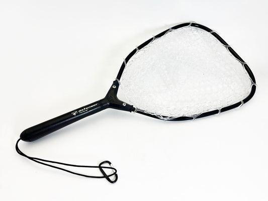 CHINGUILLO DE PESCA MALLA SILICONA NEGRO CON BLANCO